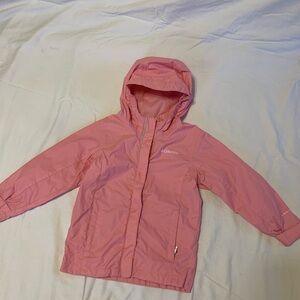 Columbia Girls' Light Pink Hooded Raincoat